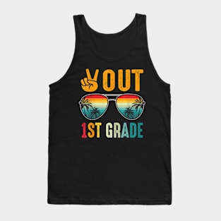 Peace Out 1St Grade Retro Graduation Last Day Of School T-Shirt Tank Top